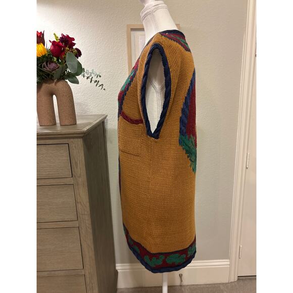 Traditional Trading Co | Vintage Deer Knit Button Front Vest | Small - Picture 9 of 14